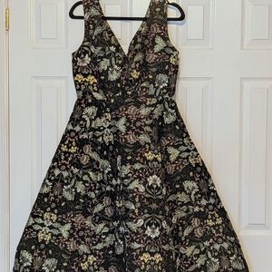 Collectif Black Floral Prom Dress